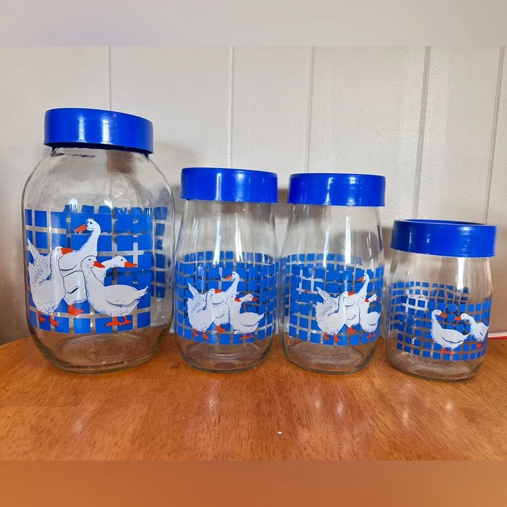 Blue Goose Glass Jar Set - Picture 1 of 9
